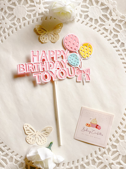 Happy Birthday Balloon-Pink