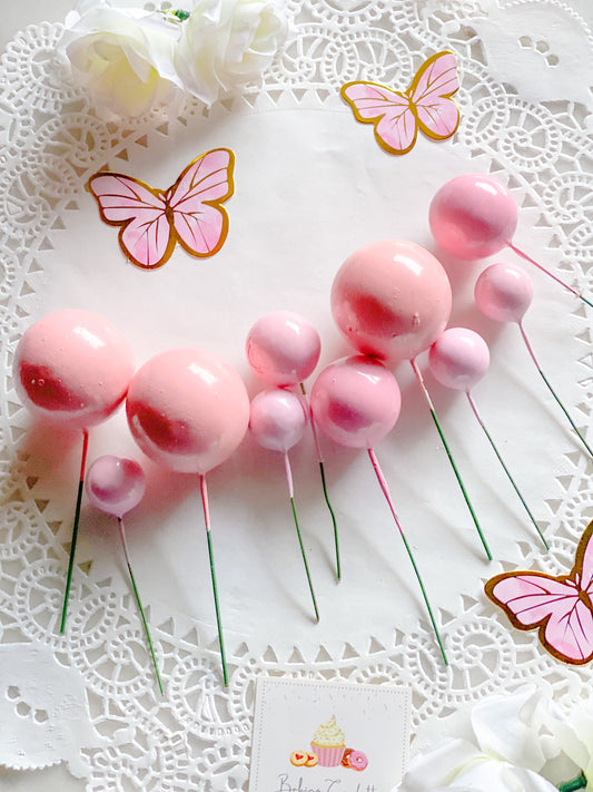 Balloon Cake Toppers-Pink
